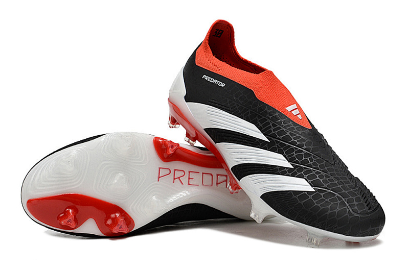 （到货39-45）阿迪达斯猎鹰24全针织无鞋带高帮FG足球鞋PREDATOR ACCURACY+ FG BOOTS39-45