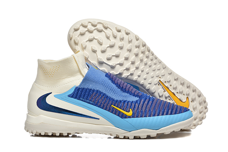 （到货39-45）耐克高帮幻影GX III白金色双层防水鱼丝全针织TF足球鞋Nike Phantom GX III Elite TF39-45