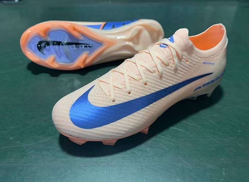 （到货36-45）耐克刺客16代中帮全气垫黄橘彩防水针织碎钉足球鞋Nike Air Zoom Mercurial Vapor XV Elite FG